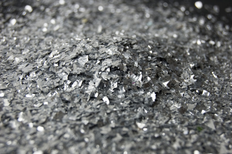 Блестки серебро бесформенное, глиттер от 1 до 7мм