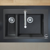 S510-F635 мойка для кухни, встроенная 180/450, цвет черный графит - S510-F635 мойка для кухни, встроенная 180/450, цвет черный графит